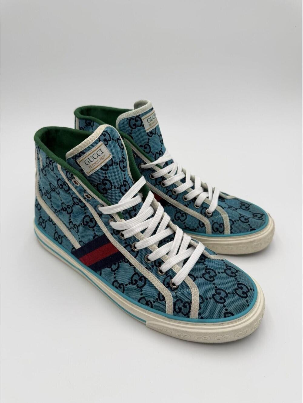 Size 10 - Gucci Tennis 1977 High Denim - Picture 1 of 6